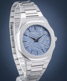 D1 Milano Ultra Thin Olympic Blue Dial Silver Steel Strap Watch for Men - D1-UTBJ35 Authentic Buy Shop Now