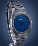D1 Milano Ultra Thin Blue Dial Gray Steel Strap Watch for Men - D1-UTBJ12 Authentic Buy Shop Now