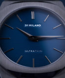 D1 Milano Ultra Thin Blue Dial Gray Steel Strap Watch for Men - D1-UTBJ12 Authentic Buy Shop Now