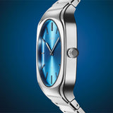 D1 Milano Square Maldives Sea Blue Dial Silver Steel Strap Watch for Men - D1-SQBJ05 Authentic Buy Shop Now