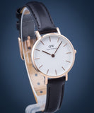 Daniel Wellington Classic Petite Sheffield White Dial Black Leather Strap Watch For Women - DW00100230 Buy Now By Daniel Wellington