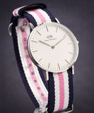 Daniel Wellington Classic Southampton White Dial Three Tone Nylon Strap Watch For Women - DW00100050 Buy Now By Daniel Wellington