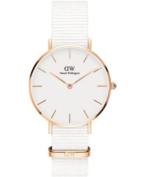 Daniel Wellington Classic Petite Dover White Dial White Nylon Strap Watch For Women - DW00100311 Buy Now By Daniel Wellington