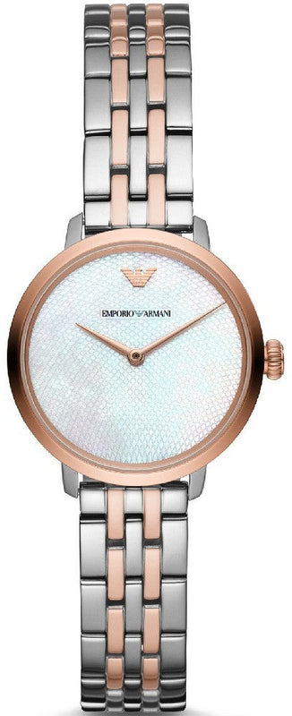 Emporio Armani Modern Slim Analog Mother of Pearl Dial Two Tone Steel Strap Watch For Women - AR11157 Buy Now By Emporio Armani