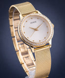 Guess Chelsea Mother of Pearl White Dial Rose Gold Mesh Strap Watch For Women - W0647L2 Buy Now By Guess