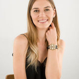 Guess Queen Quartz Crystals Rose Gold Dial Blue Silicone Strap Watch For Women - GW0536L5 Buy Now By Guess