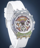 Guess Glitz Pride Limited Edition White Dial White Rubber Strap Watch for Women - GW0407L4 Buy Now By Guess