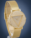 Guess Iconic Diamonds Gold Dial Gold Mesh Bracelet Watch For Women - GW0477L2 Buy Now By Guess