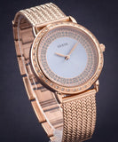 Guess Willow Crystal Blue Dial Rose Gold Mesh Bracelet Watch For Women - W0836L1 Buy Now By Guess