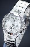 Guess Mini Prism Diamonds Silver Dial Silver Steel Strap Watch for Women - W12638L1 Buy Now By Guess