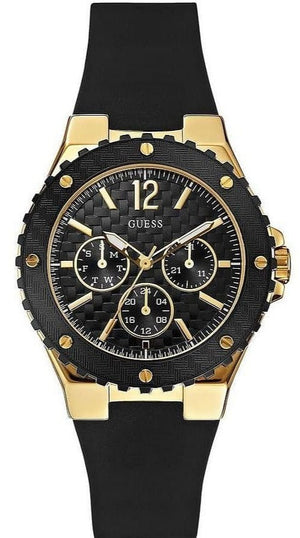 Guess Overdrive Black Dial Black Rubber Strap Watch for Women - W0149L4 Buy Now By Guess