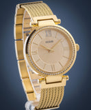 Guess Soho Champagne Dial Stainless Steel Mesh Bracelet Watch For Women - W0638L2 Buy Now By Guess