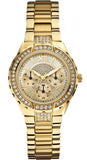 Guess Viva Diamonds Gold Dial Gold Steel Strap Watch for Women - W0111L2 Buy Now By Guess