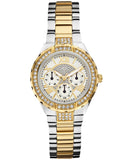 Guess Viva Diamonds Silver Dial Two Tone Steel Strap Watch for Women - W0111L5 Buy Now By Guess