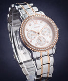 Guess Enchanting Diamonds Silver Dial Two Tone Steel Strap Watch for Women - W0305L3 Buy Now By Guess
