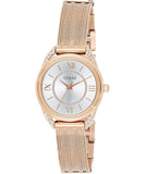 Guess Whisper Silver Dial Rose Gold Mesh Bracelet Watch for Women - W1084L3 Buy Now By Guess