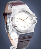 Maserati Potenza Silver Dial Brown Leather Strap Watch For Women - R8851108506 Buy Now By Maserati