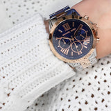 Michael Kors Bradshaw Chronograph Blue Dial Two Tone Steel Strap Watch For Women - MK6389 Buy Now By Michael Kors