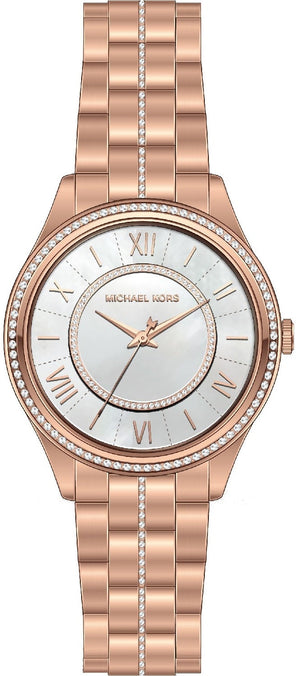 Michael Kors Lauryn Mother of Pearl Dial Rose Gold Steel Strap Watch for Women - MK3716 Buy Now By Michael Kors