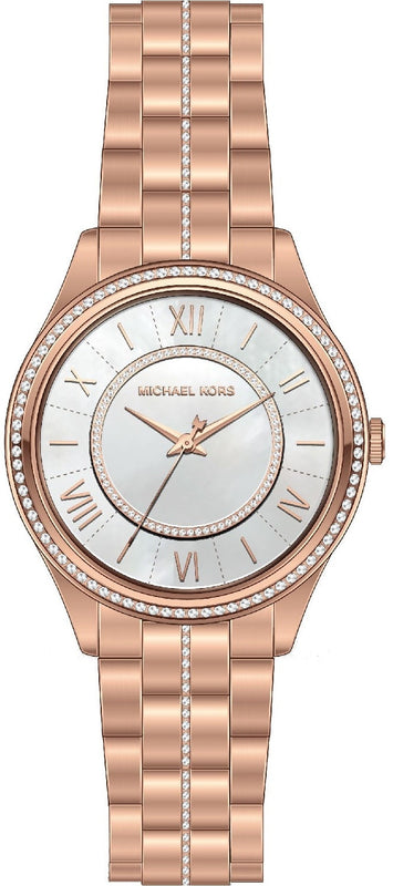 Michael Kors Lauryn Mother of Pearl Dial Rose Gold Steel Strap Watch for Women - MK3716 Buy Now By Michael Kors