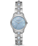 Michael Kors Runway Mercer Quartz Mother of Pearl Blue Dial Silver Steel Strap Watch For Women - MK6857 Buy Now By Michael Kors