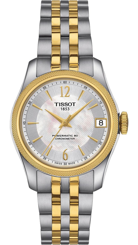 Tissot Ballade Powermatic 80 Mother of Pearl Silver Dial Two Tone Steel Strap Watch For Women - T108.208.22.117.00 Buy Now By Tissot
