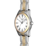 Tissot T Wave Quartz Mother of Pearl Dial Two Tone Steel Strap Watch for Women - T112.210.22.113.00 Buy Now By Tissot