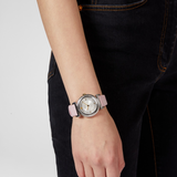 Versace V-Motif Silver Dial Pink Leather Strap Watch for Women - VERE00118 Buy Now By Versace