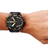 Diesel Mr. Daddy 2.0 Chronograph Black Dial Black Steel Strap Watch For Men - DZ7435 Buy Now By Diesel