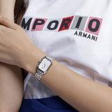 Emporio Armani Gianni T Bar Mother of Pearl Dial Two Tone Steel Strap Watch For Women - AR11146 Buy Now By Emporio Armani