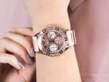 Guess Frontier Diamonds Rose Gold Dial Pink Rubber Strap Watch For Women - W1160L5 Buy Now By Guess