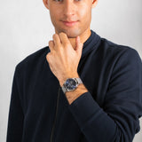 Tommy Hilfiger Oliver Quartz Blue Dial Silver Mesh Bracelet Watch for Men - 1791302 Buy Now By Tommy Hilfiger