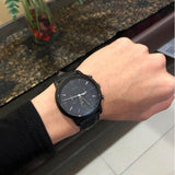 Fossil Neutra Chronograph Black Dial Black Leather Strap Watch for Men - FS5503 Buy Now By Fossil