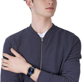 Fossil The Minimalist 3H Analog Blue Dial Blue Leather Strap Watch for Men - FS5789 Buy Now By Fossil