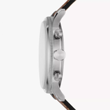 Fossil Retro Pilot Chronograph Silver Dial Brown Leather Strap Watch for Men - FS5809 Buy Now By Fossil