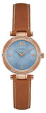 Guess Park Avenue Blue Dial Brown Leather Strap Watch for Women - W0838L2 Buy Now By Guess