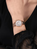 Guess Muse Quartz Silver Dial Rose Gold Steel Strap Watch For Women - W1008L3 Buy Now By Guess