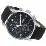 Hugo Boss Navigator Black Dial Black Leather Strap Watch for Men - 1513535 Buy Now By Hugo Boss