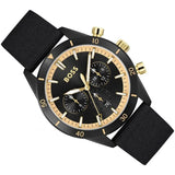 Hugo Boss Santiago Black Dial Black Nylon Strap Watch for Men - 1513935 Buy Now By Hugo Boss