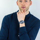 Armani Exchange Cayde Analog Blue Dial Blue Steel Strap Watch For Men - AX2702 Buy Now By Armani Exchange