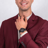 Armani Exchange Cayde Chronograph Black Dial Black Mesh Strap Watch For Men - AX2716 Buy Now By Armani Exchange