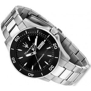 Maserati Competizione Automatic Black Dial Silver Steel Strap Watch For Men - R8823100002 Buy Now By Maserati