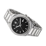 Maserati Stile Analog Black Dial Silver Steel Strap Watch For Men - R8853142003 Buy Now By Maserati