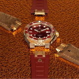 Maurice Lacroix Aikon Venturer Asia Special Edition Red Dial Red Rubber Strap Watch For Men - AI6058-BRZ6B-530-6 Buy Now By Maurice Lacroix