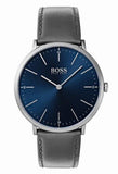 Hugo Boss Horizon Blue Dial Grey Leather Strap Watch for Men - 1513539 Buy Now By Hugo Boss