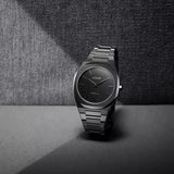 D1 Milano Ultra Thin Black Dial Gray Steel Strap Watch for Men - D1-UTBJ15 Authentic Buy Shop Now