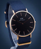 Daniel Wellington Classic Bayswater Black Dial Black NATO Strap Watch For Men - DW00100277 Buy Now By Daniel Wellington