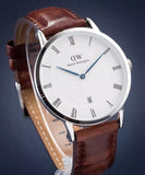 Daniel Wellington Dapper Bristol White Dial Brown Leather Strap Watch For Women - DW00100090 Buy Now By Daniel Wellington