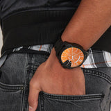 Diesel Mega Chief Chronograph Black Dial Black Steel Strap Watch For Men - DZ4318 Buy Now By Diesel