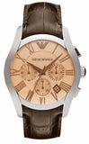 Emporio Armani Valente Chronograph Amber Dial Brown Leather Strap Watch For Men - AR1634 Buy Now By Emporio Armani